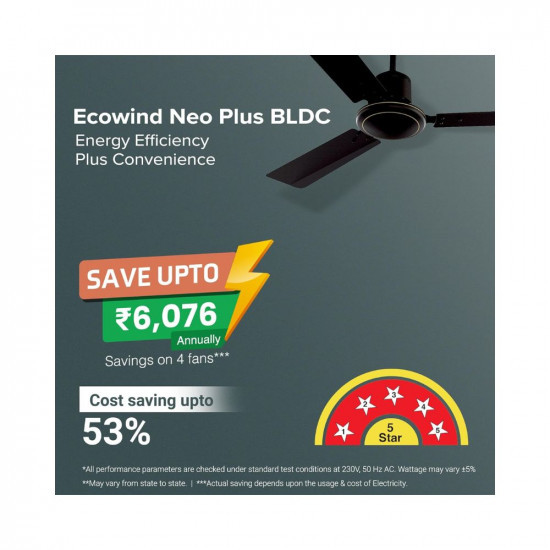 V-Guard Ecowind Neo Plus BLDC Ceiling Fan For Home