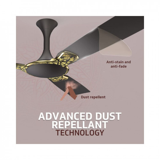 V-Guard Exado Art As Designer High Speed Ceiling Fan For HomeAnti DustEnergy Efficient