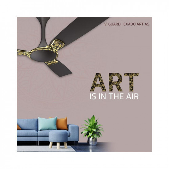 V-Guard Exado Art As Designer High Speed Ceiling Fan For HomeAnti DustEnergy Efficient