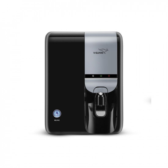 V-Guard Rejive Water Purifier RO UF Mineral Alkaline 8 Stage Purification World-class RO Advanced UF Membrane 1 Year Warranty Suitable for water with TDS up to 2000 ppm 65 Litre Blue Black