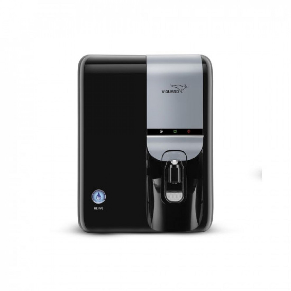 Image of V-Guard Rejive Water Purifier RO UF Mineral &amp; Alkaline 8 Stage Purification World-class RO &amp; Advanced UF Membrane 1 Year Warranty Suitable for water with TDS up to 2000 ppm 6.5 Litre Blue Black