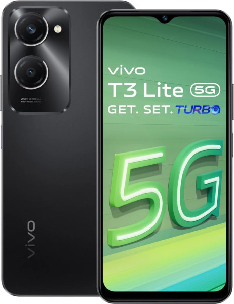 Image of Vivo T3 Lite 5G Smartphone (Majestic Black, 6GB Ram 128GB Storage)