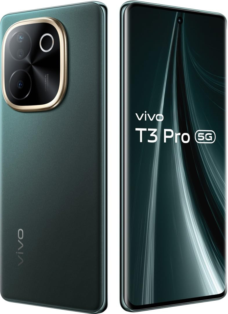 vivo T3 Pro 5G Emerald Green 8GB RAM 128GB Storage Snapdragon 7 Gen 3 Processor AMOLED Display Dual Nano-SIM 5500mAh Battery