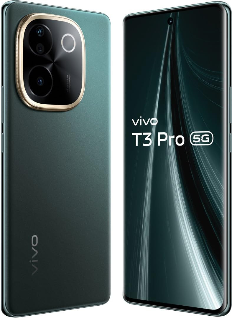 vivo T3 Pro 5G Emerald Green 8GB RAM 128GB Storage Snapdragon 7 Gen 3 Processor AMOLED Display Dual Nano-SIM 5500mAh Battery