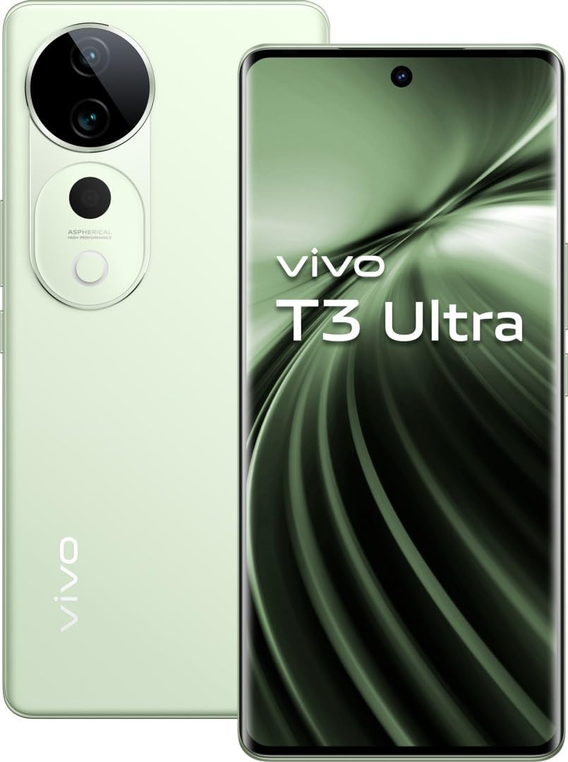 vivo T3 Ultra 5G Frost Green 8GB RAM 256GB Storage MediaTek Dimensity 9200 Processor AMOLED Display Dual SIM 5500mAh Battery
