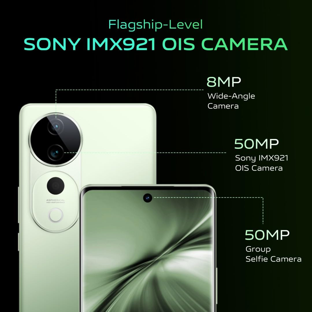 vivo T3 Ultra 5G Frost Green 8GB RAM 256GB Storage MediaTek Dimensity 9200 Processor AMOLED Display Dual SIM 5500mAh Battery