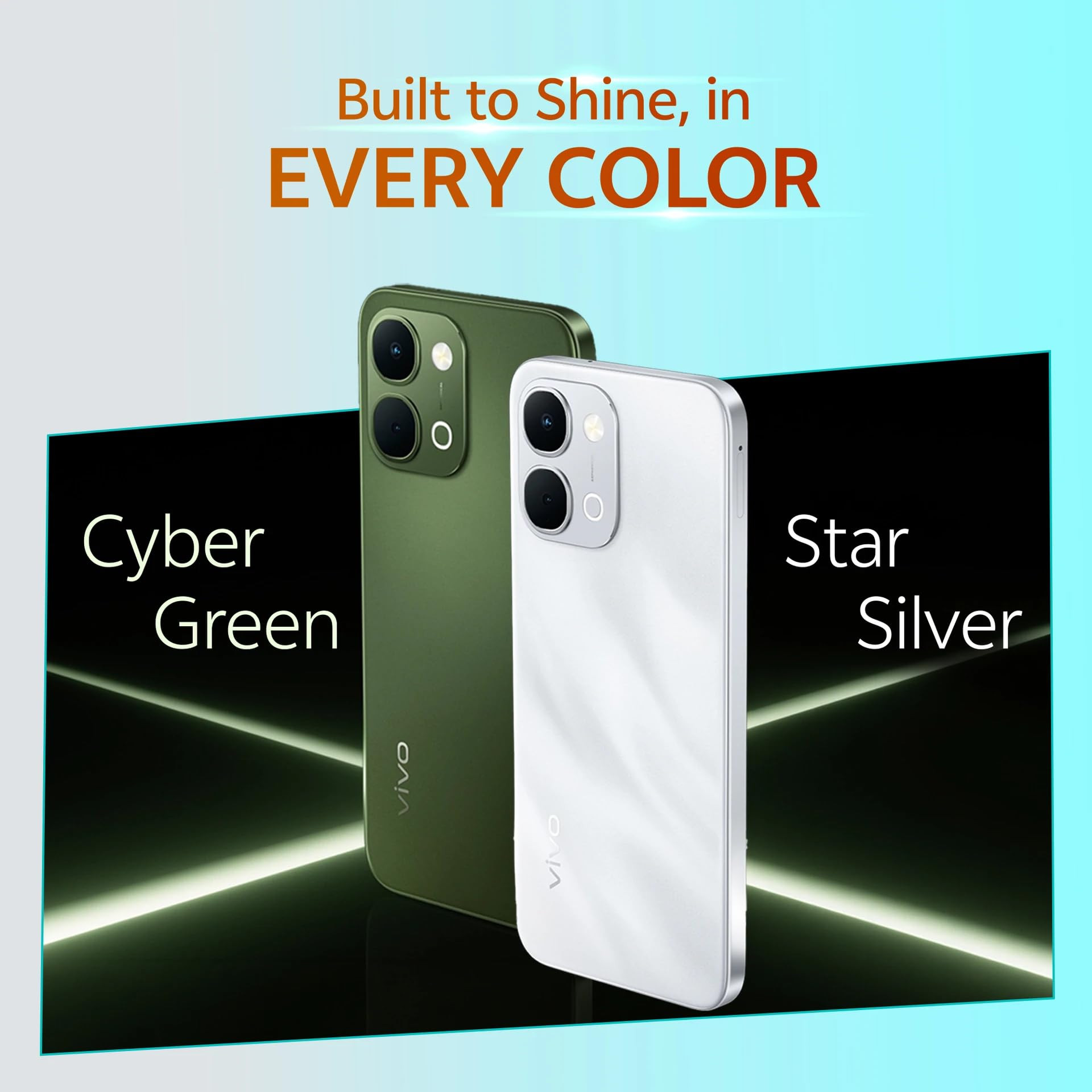 vivo T5x 5G Cyber Green 6GB RAM 128GB Storage  50MP AI Dual Camera  32MP Selfie  676 FHD Display  7200mAh Battery  Dimensity 7400-Turbo Processor  Fast Charging  Dual SIM Smartphone