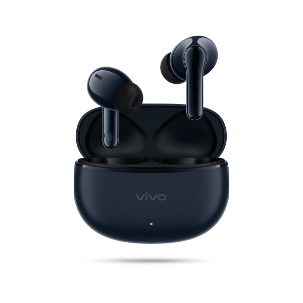 Image of vivo True Wireless Bluetooth Earbuds with ANC, 42H Battery, 88ms Low Latency, Touch Control, IP54, Fast Charging, Bluetooth 5.3 TWS, USB Type-C – White &amp; Black (Dark Indigo)