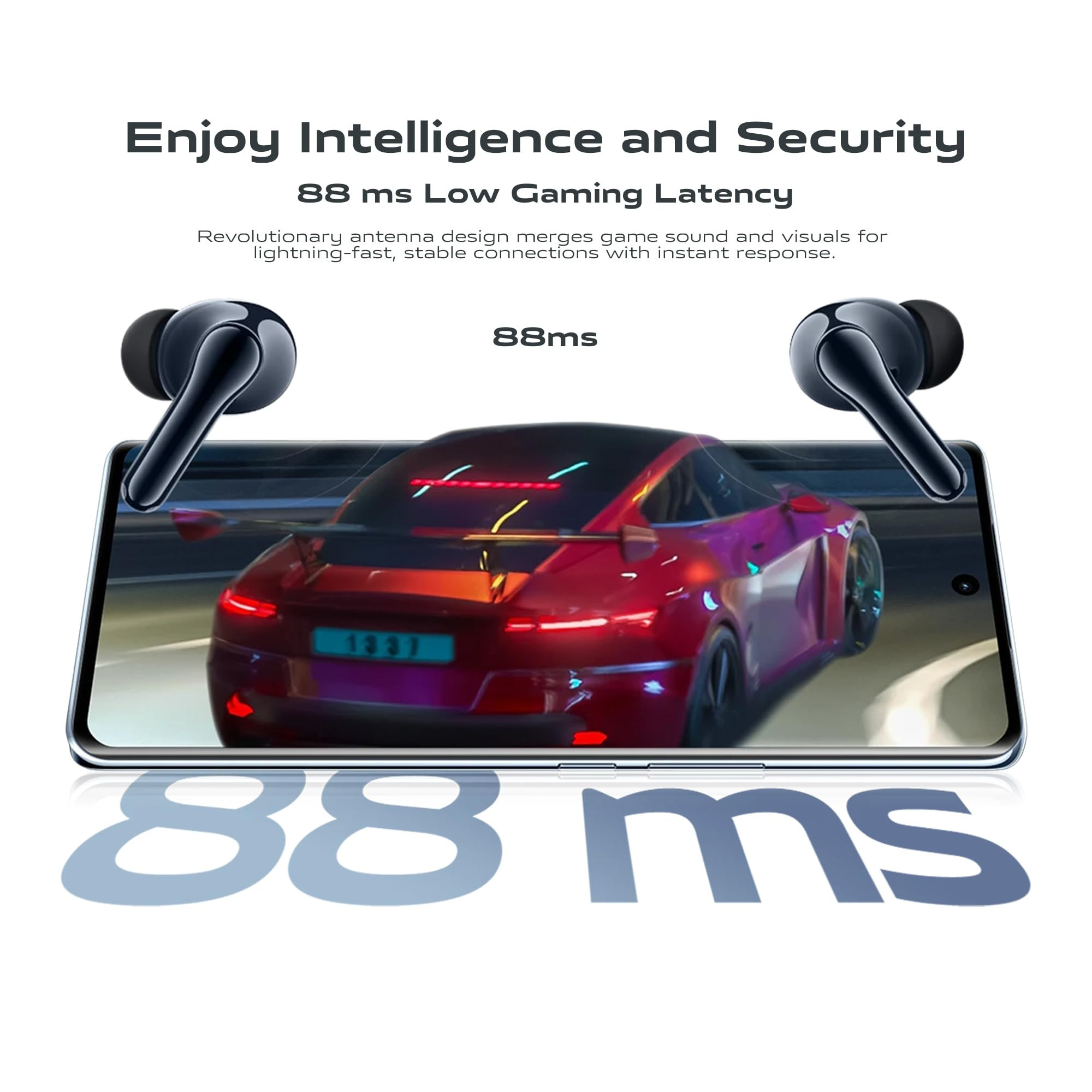 vivo True Wireless Bluetooth Earbuds with ANC 42H Battery 88ms Low Latency Touch Control IP54 Fast Charging Bluetooth 53 TWS USB Type-C White Black Dark Indigo