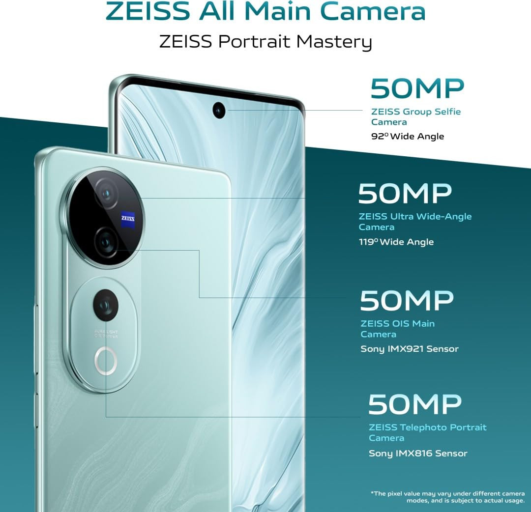 vivo V40 Pro 5G Ganges Blue 12GB RAM 512GB Storage Mediatek Dimensity 9200 Processor AMOLED Display Dual Nano-SIM 5500mAh Battery