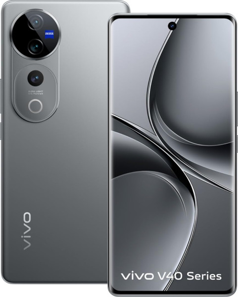 Image of vivo V40 Pro 5G (Titanium Grey, 8GB RAM, 256GB Storage) | Mediatek Dimensity 9200+ Processor | AMOLED Display | Dual Nano-SIM | 5500mAh Battery
