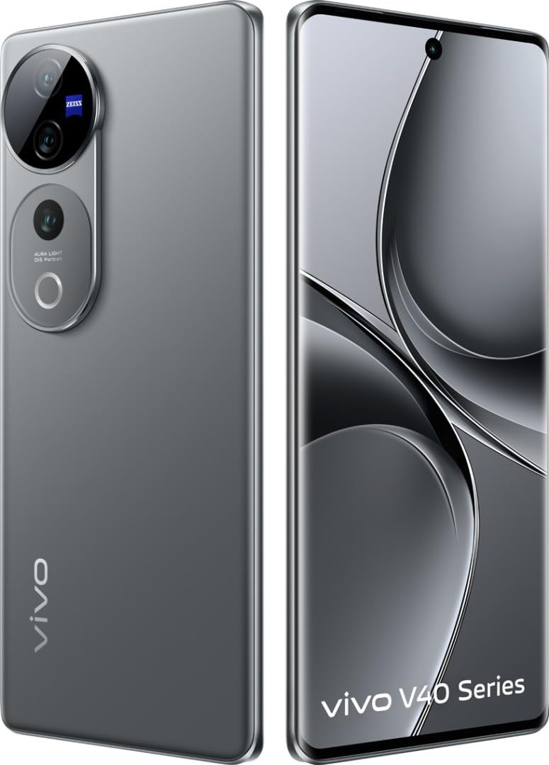 vivo V40 Pro 5G Titanium Grey 8GB RAM 256GB Storage Mediatek Dimensity 9200 Processor AMOLED Display Dual Nano-SIM 5500mAh Battery