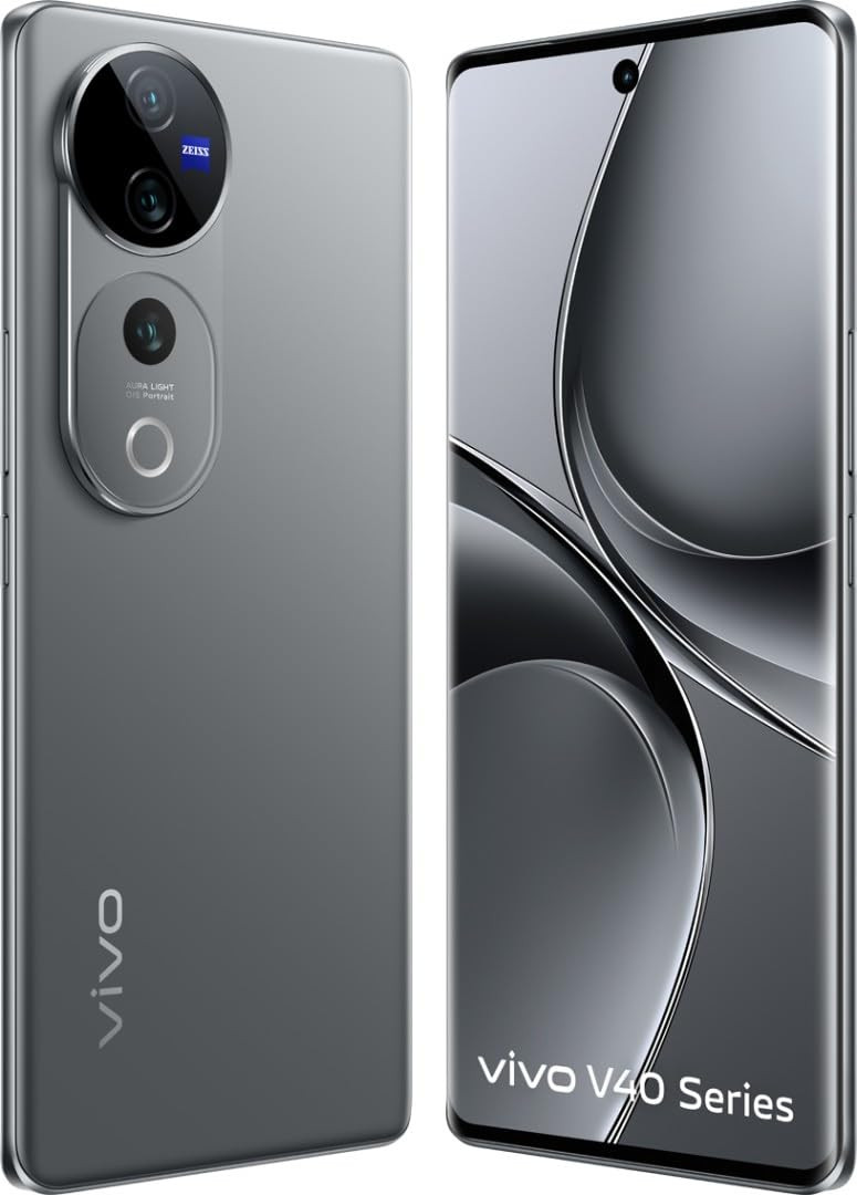 vivo V40 Pro 5G Titanium Grey 8GB RAM 256GB Storage Mediatek Dimensity 9200 Processor AMOLED Display Dual Nano-SIM 5500mAh Battery