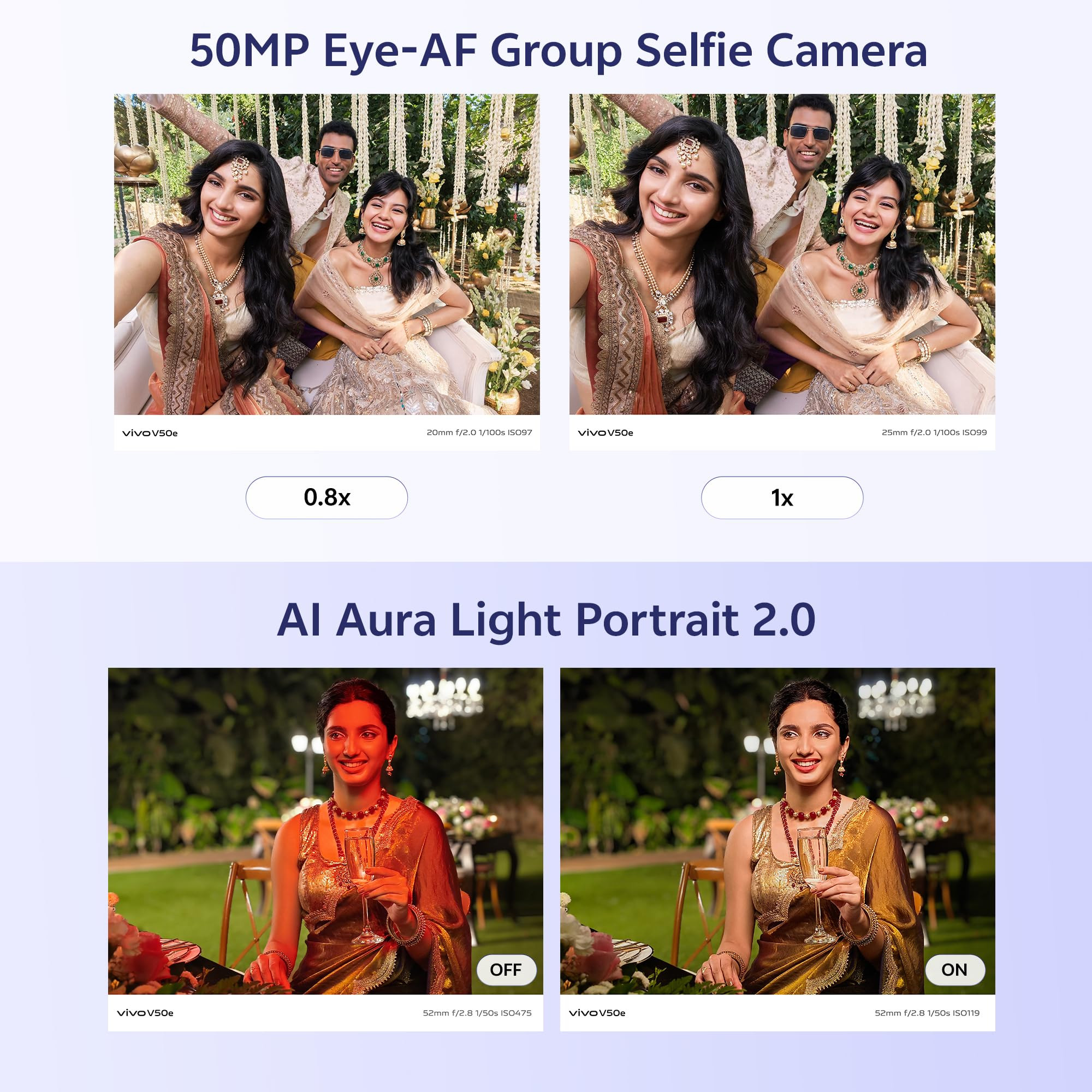 Vivo V50e 5G Sapphire Blue 8GB RAM 128GB Storage with No Cost EMIAdditional Exchange Offers