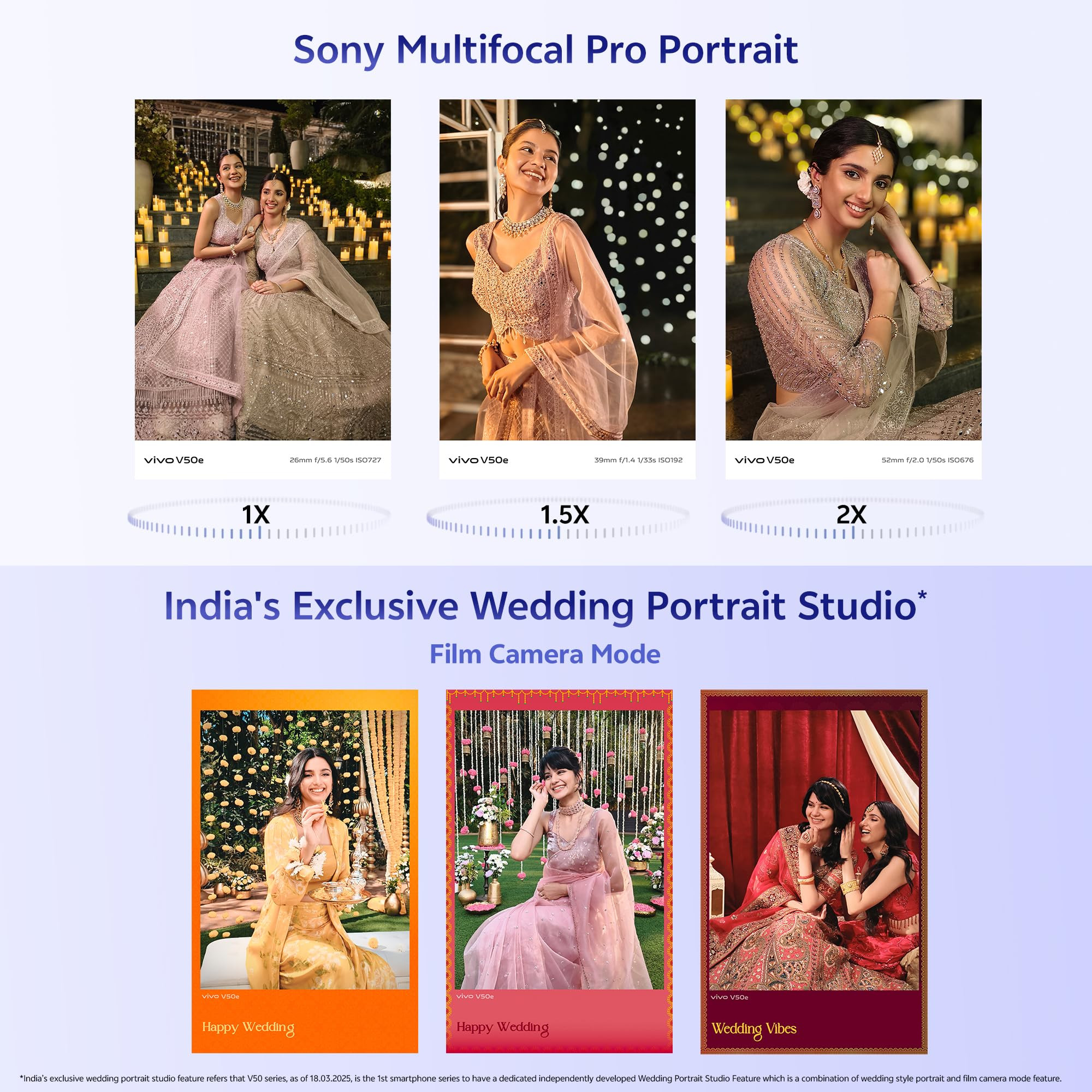 Vivo V50e 5G Sapphire Blue 8GB RAM 256GB Storage with No Cost EMIAdditional Exchange Offers