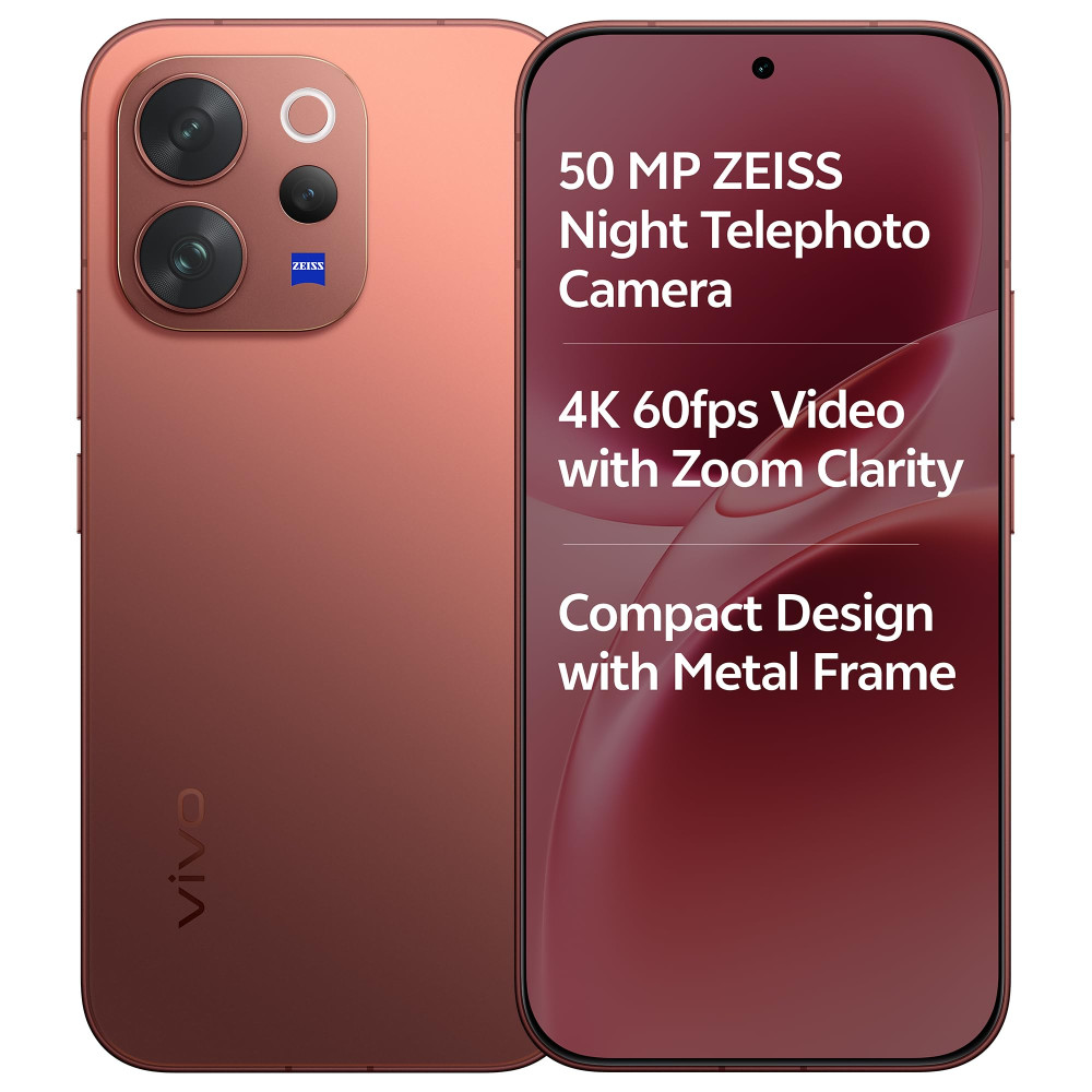 Image of vivo V70 5G (Passion Red, 8GB RAM, 256GB Storage) with No Cost EMI/Additional Exchange Offers