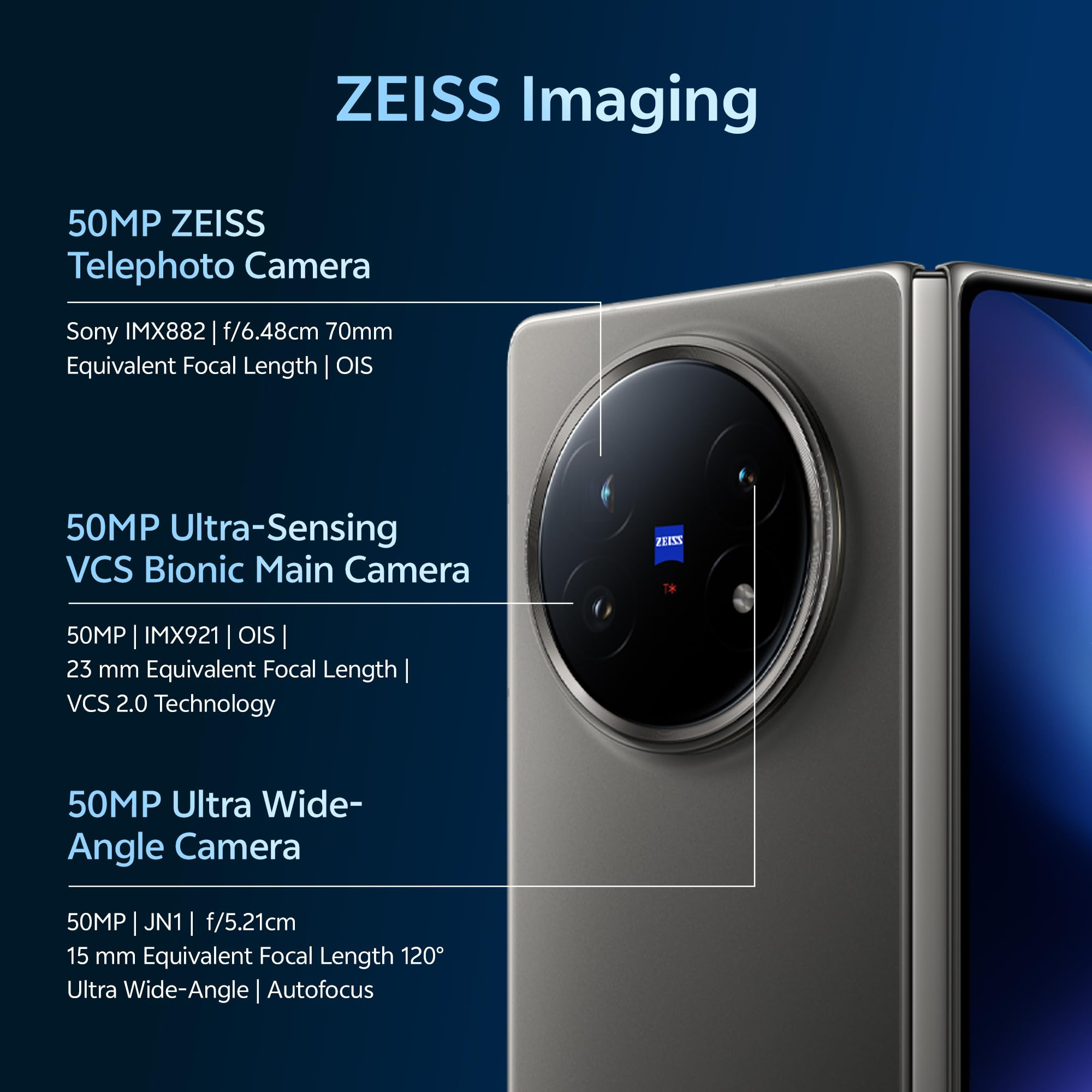 VIVO X Fold5 Titanium Gray 16GB RAM 512GB Storage with No Cost EMIAdditional Exchange Offers