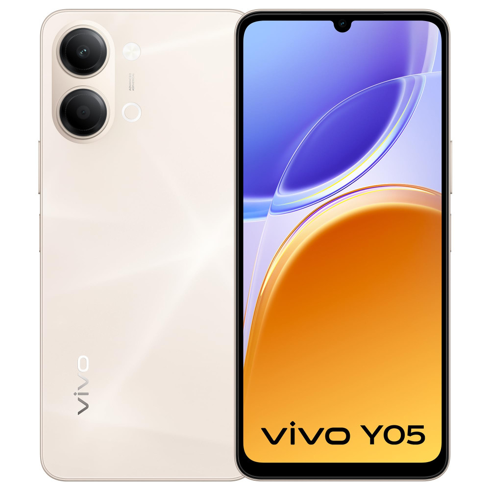 Image of vivo Y05 (Straw Gold, 4GB RAM, 64GB Storage) with No Cost EMI/Additional Exchange Offers
