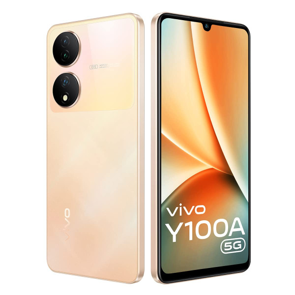Image of Vivo Y100A 5G (Twilight Gold, 8GB RAM, 256GB Storage) with No Cost EMI/Additional Exchange Offers