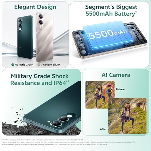 Vivo Y19e Majestic Green 4GB RAM 64GB Storage with No Cost EMIAdditional Exchange Offers with Charger