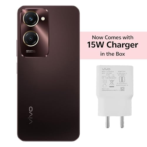 Vivo Y28e 5G Vintage Red 4GB RAM 64GB Storage with No Cost EMIAdditional Exchange Offers with Charger