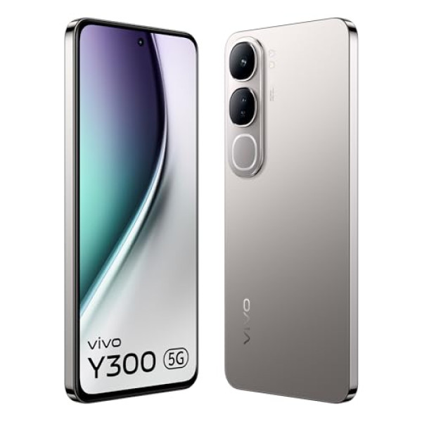 Image of Vivo Y300 5G (Titanium Silver, 8GB RAM, 128GB Storage) with No Cost EMI/Additional Exchange Offers