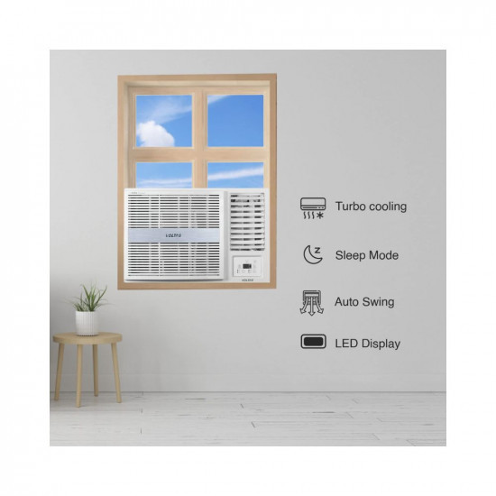 Voltas 1 Ton 3 Star Fixed Speed Window AC Copper Turbo Mode 2023 Model 123 Vectra Platina White