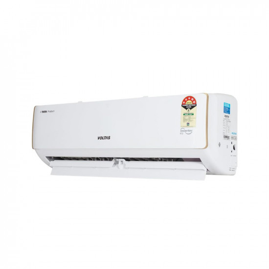 Voltas 15 Ton 5 Star PureAir Inverter Split AC With 4 Way Swing Copper 6-in-1 Adjustable Mode Anti-dust Filter 2023 Model 185V Verdant Exotica White