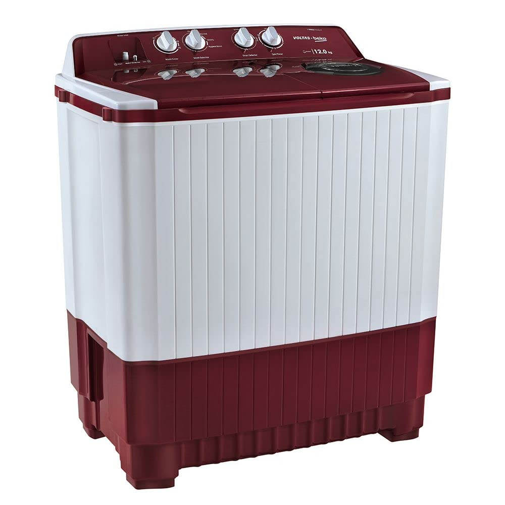Voltas Beko 12 kg Semi Automatic Washing Machine Burgundy WTT120ABRT