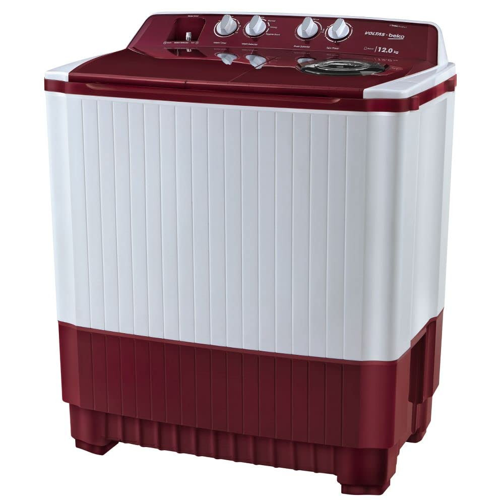 Voltas Beko 12 kg Semi Automatic Washing Machine Burgundy WTT120ABRT