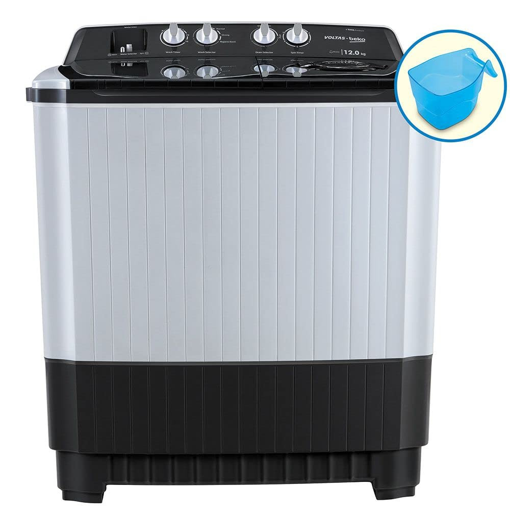 Voltas Beko 12 Kg Top Load Semi Automatic Washing Machine Gray Wtt120AgrtHb