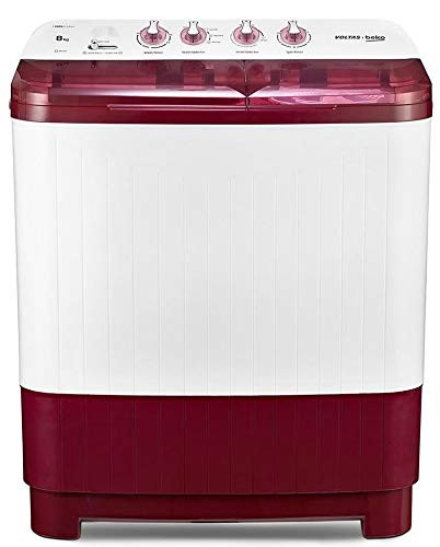 Voltas Beko 8 kg Semi-Automatic Top Loading Washing Machine WTT80DBRT Burgundy 2020