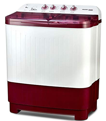 Voltas Beko 8 kg Semi-Automatic Top Loading Washing Machine WTT80DBRT Burgundy 2020