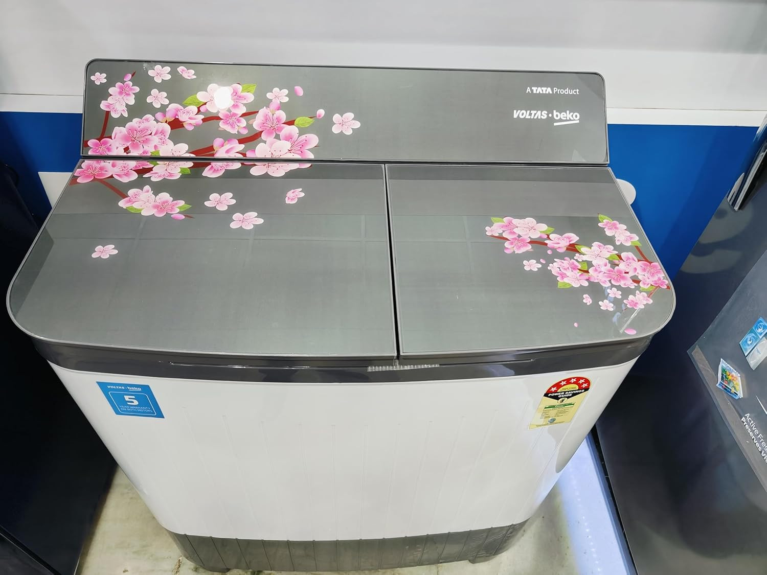 Voltas Beko 8 kg Semi Automatic Washing Machine GrayWTT80DGRGFLRS5