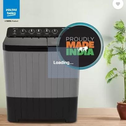 Voltas Beko A Tata Product 10 Kg 5 Star Semi-Automatic Washing Machine 2025 Model WTT100UPABKSSDG5GTDA Black