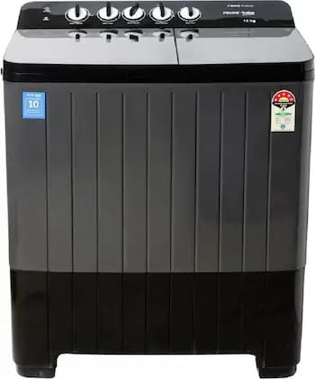 Voltas Beko A Tata Product 12 Kg 5 Star Semi-Automatic Top Loading Washing Machine WTT120UPABKSSDG5GTDA Black Pulsator Wash Method