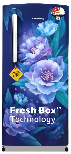 Image of Voltas Beko ‘A TATA Product’ 173 L 3 star Made-In-India Direct Cool Refrigerator (RDC205C / S0PBE0M0000GO, Peony Blue)