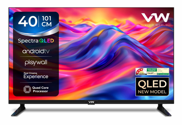 Image of VW 101 cm (40 inches) Spectra Series Full HD Smart QLED Android TV VW40AQ3