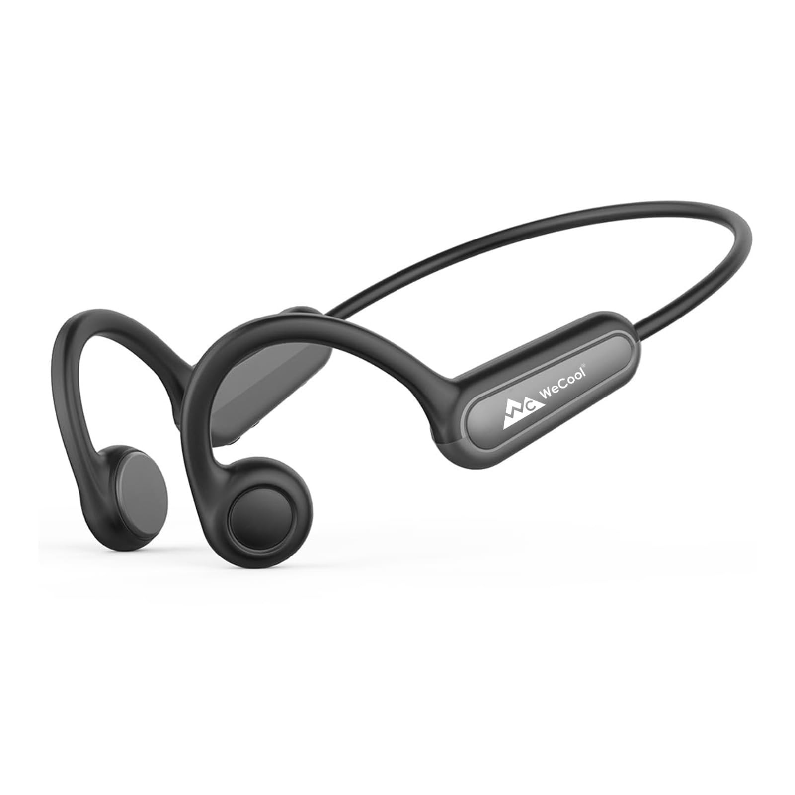 WeCool Moonwalk M1 Bone Conduction Open Ear Headphones 54 Bluetooth Earphones IPX5 Water Sweatproof Comfort-fit Earphones with Ear Hook Ideal for Cycling Hiking Sports Gym Workout- Black
