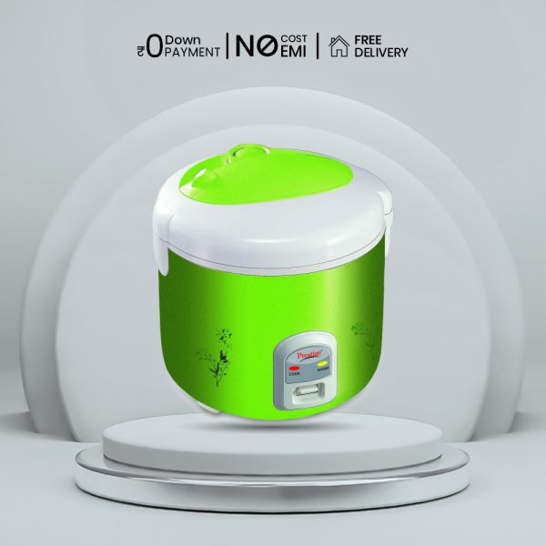 Image of Prestige PRGCS Electric Rice Cooker  (2.8 L, Green, wjhite)