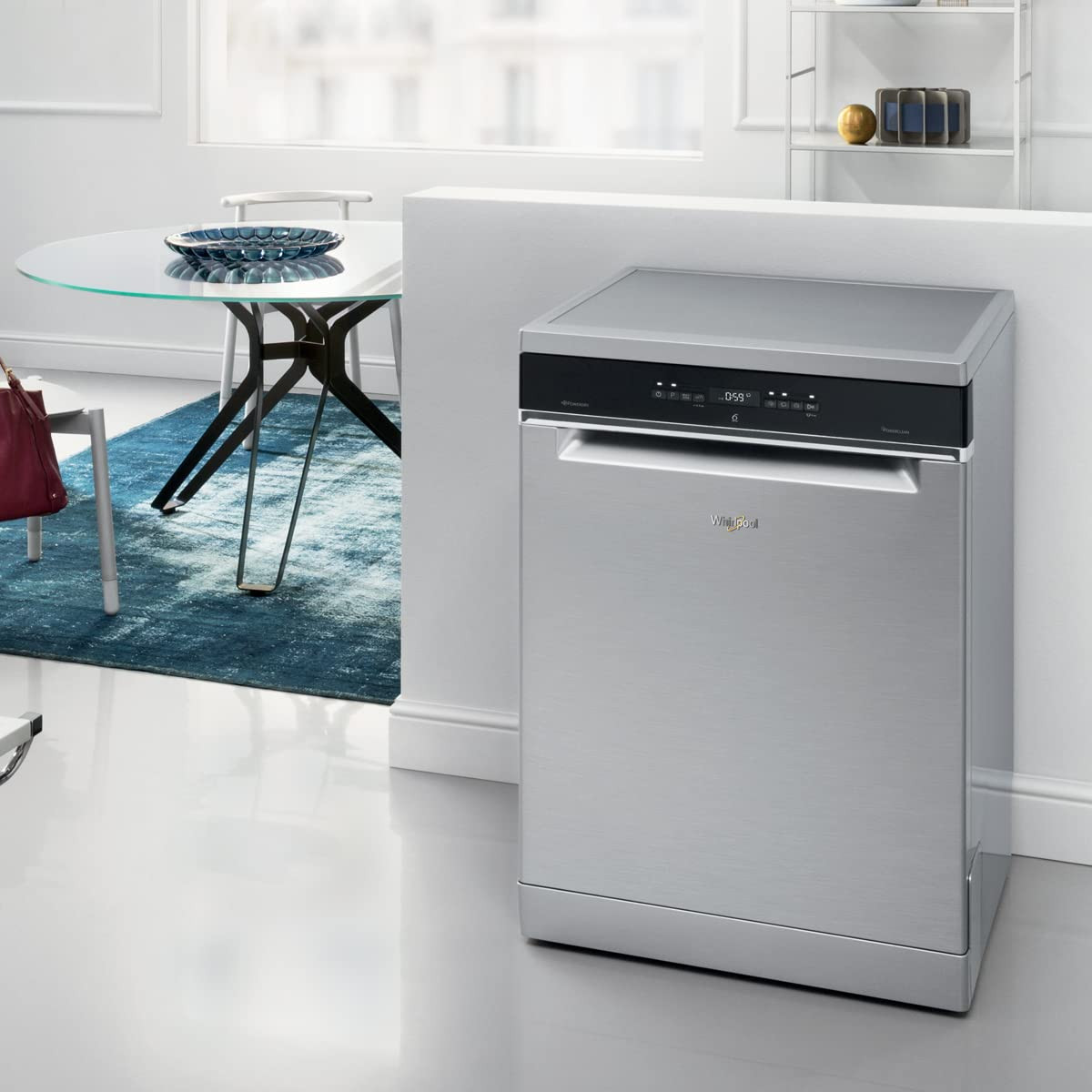 Whirlpool 14 Place Settings PowerClean Pro Technology Dishwasher WFO 3O33 PL N X IN Inox 30 extra space