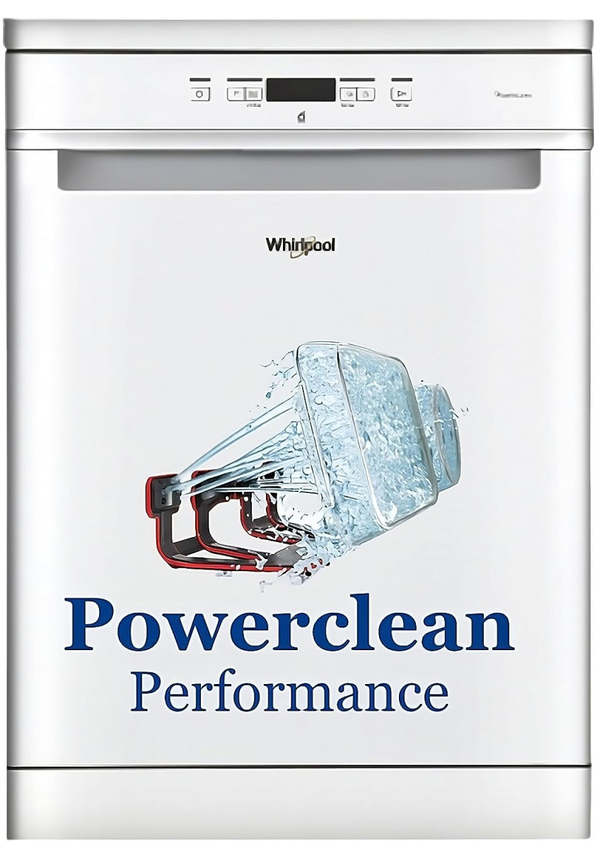 Whirlpool 14 Place Settings PowerClean Technology Dishwasher WFC3C33 PF N IN White