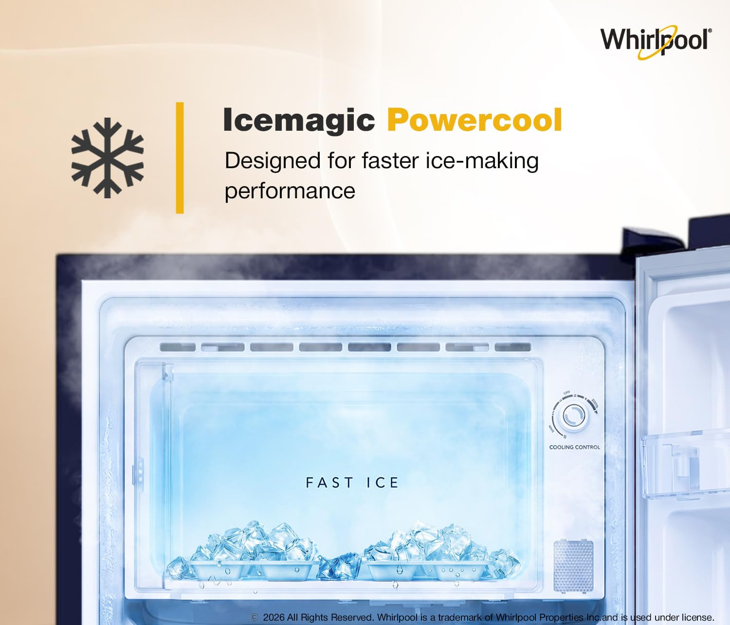 Whirlpool 192 L 4 Star Icemagic Powercool Direct-Cool Single Door Refrigerator 215 IMPC PRM 4S SAPPHIRE PEONY-Y Blue 2026 Model