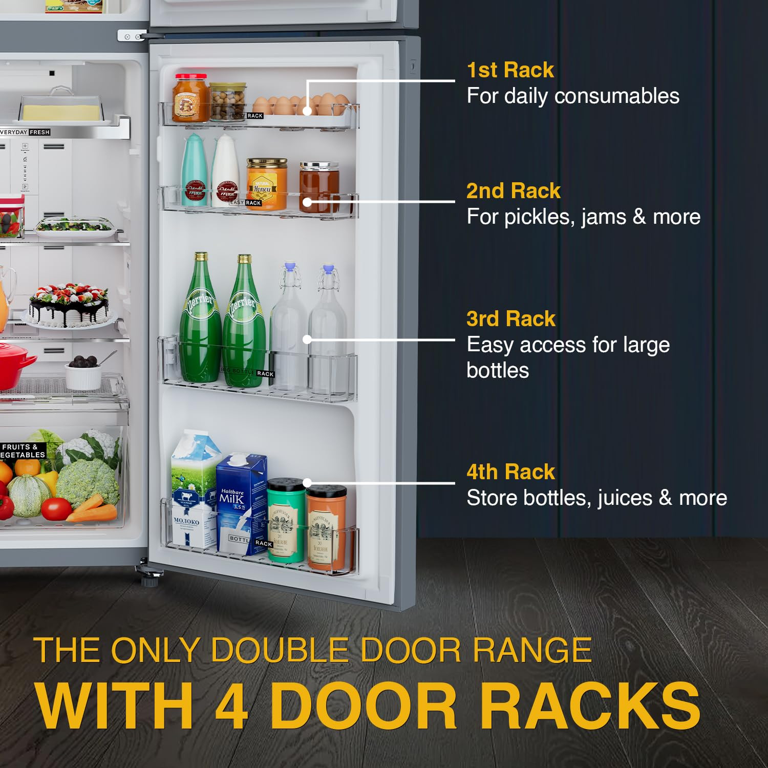 Whirlpool 308 L 3 Star Convertible Frost Free Double Door Refrigerator IF INV 355 TITAN STEEL3S CONV-TL 2024 Model