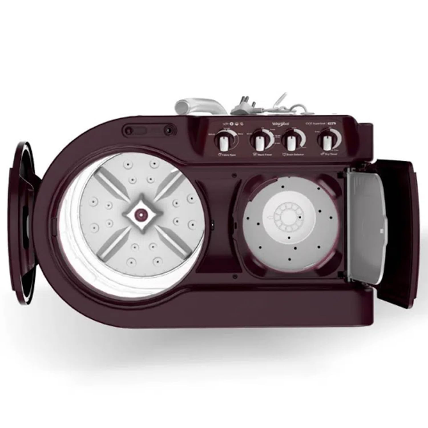 Whirlpool 7 KG 5 Star Supersoak Technology Semi Automatic Top Load Washing Machine ACE 70 Super Soak Wine Wine