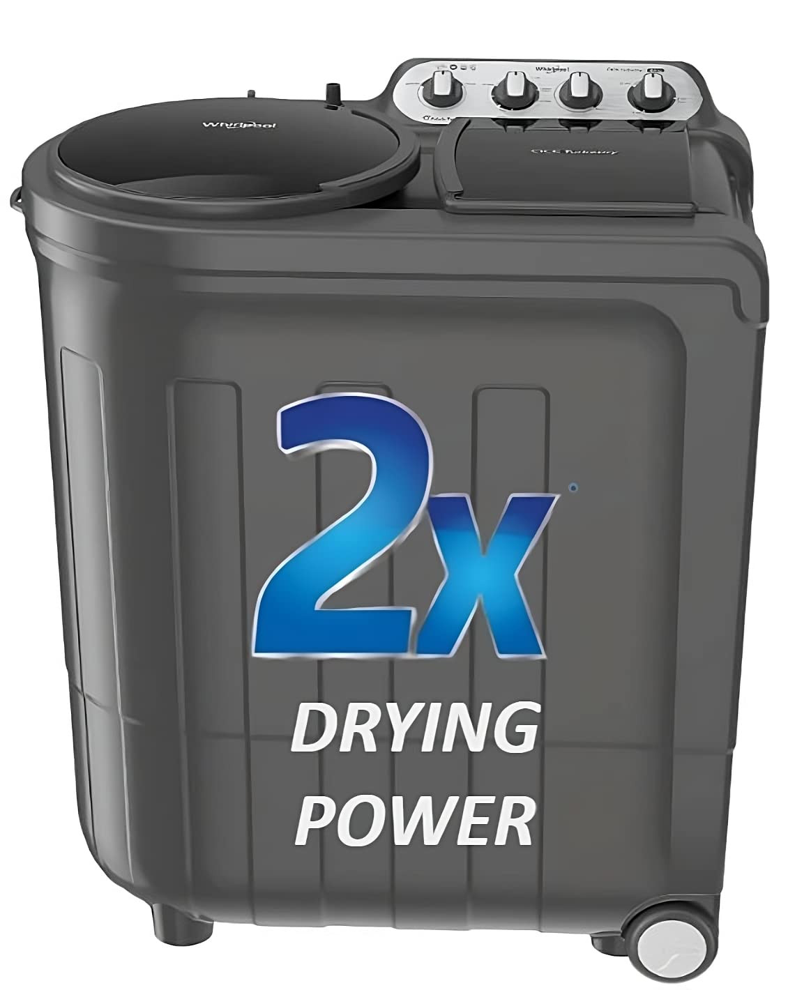 Whirlpool 75 Kg 5 Star Turbo Dry Semi-Automatic Top Loading Washing Machine ACE 75 TRB DRY MAX Grey Dazzle 5 YR 10 MIN Quick Drying