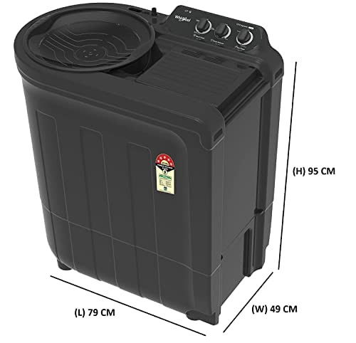 Whirlpool 75kg Semi-automatic Top Loading Washing Machine ACE 75 SUPER SOAK GREY DAZZLE 10 YR