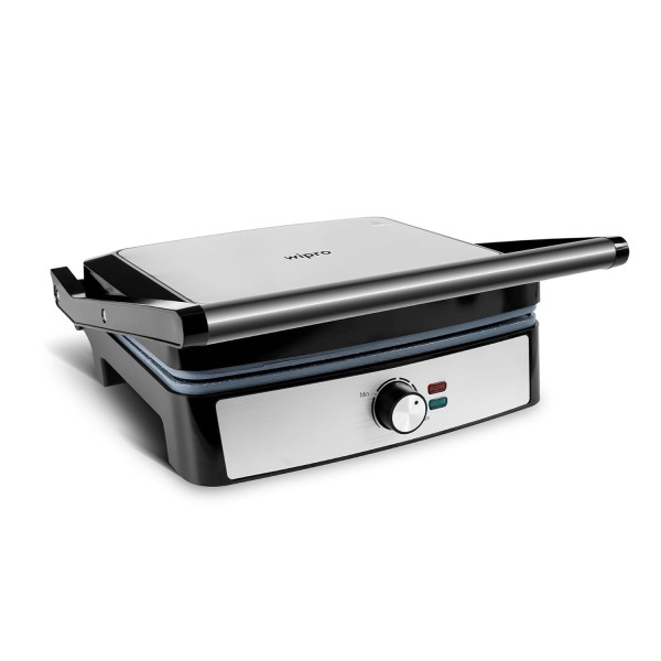 Image of Wipro Elato BS205 2200 Watt Super Jumbo Ceramic Grill Sandwich Maker, Multi Heating Modes, 180° Open Sandwich Griller,Non-Toxic BPA,PTFE,PFOA&amp;PFAS Free, 2 Year Warranty,Regular Bread Size for 4 Slices
