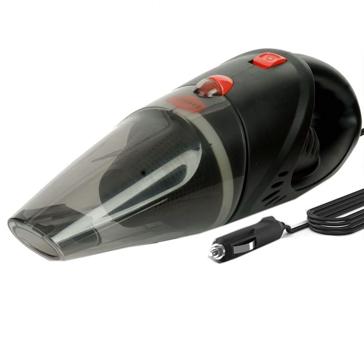 WOSCHER 2003 High Power Auto Car Vacuum Cleaner for Deep Cleaning Hand Held Portable Cars Vacuum for car Cleaning with DC 12V 140W Vacuum Motor  5000 PA Powerful Suction Black