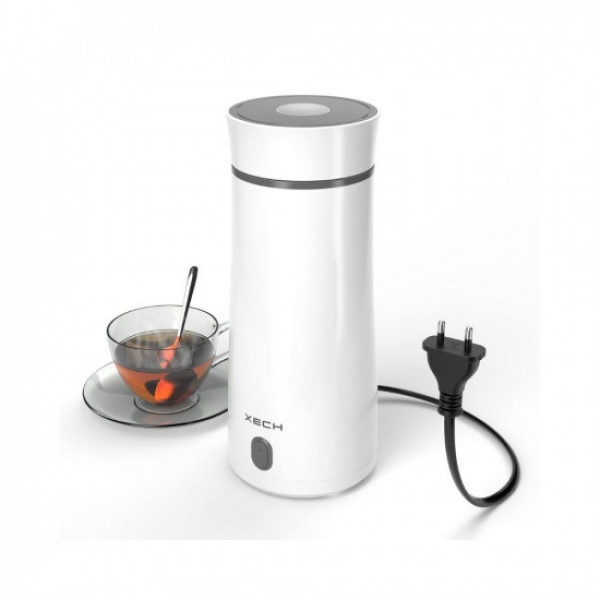 Image of XECH Electric Kettle For Travel Hot Water Mini Kettle In-Built Cable Portable Bottle Design 300W Heating Element to Boil Water and Prepare Tea Coffee without Milk Small Kettles (Hydroboil, 350ml)
